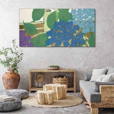 Floral compositions in pastel colors Print on canvas