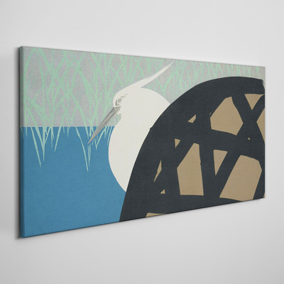 Water abstraction bird Canvas Wall art