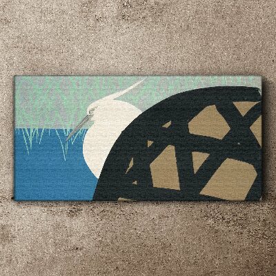 Water abstraction bird Canvas Wall art