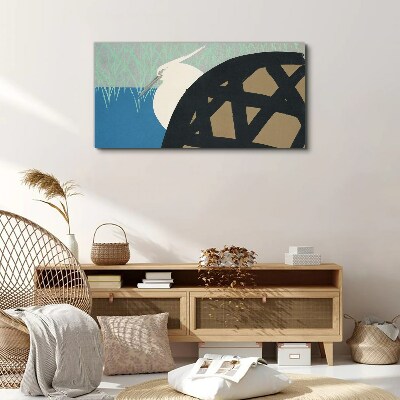 Bird in the landscape Canvas wall art