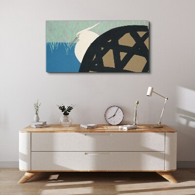 Bird in the landscape Canvas wall art