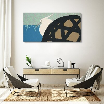 Bird in the landscape Canvas wall art