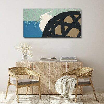 Bird in the landscape Canvas wall art