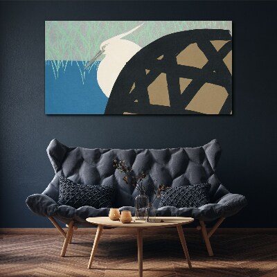 Bird in the landscape Canvas wall art