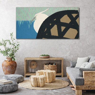 Bird in the landscape Canvas wall art