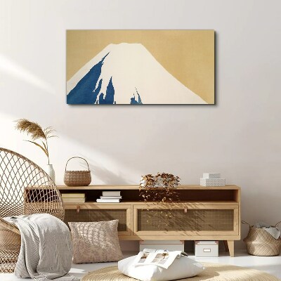 The mountain in blue warmth Canvas wall art