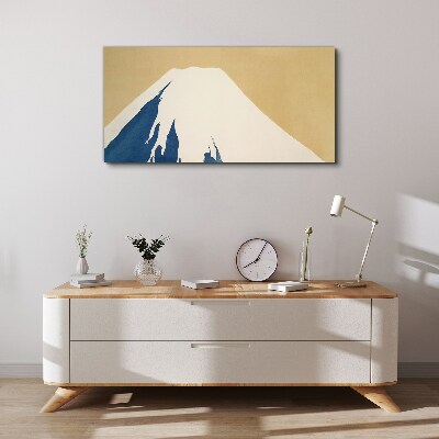 The mountain in blue warmth Canvas wall art