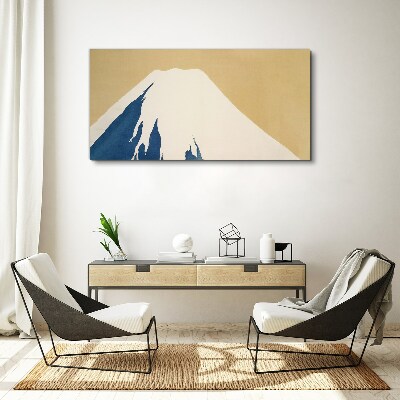 The mountain in blue warmth Canvas wall art
