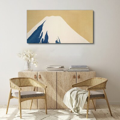 The mountain in blue warmth Canvas wall art