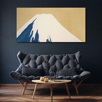 The mountain in blue warmth Canvas wall art
