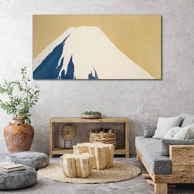 The mountain in blue warmth Canvas wall art