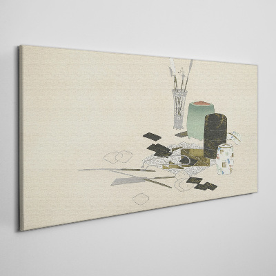 Minimalist composition with ceramics Print on canvas