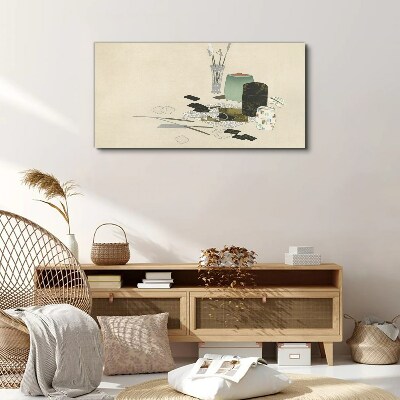 Minimalist composition with ceramics Print on canvas