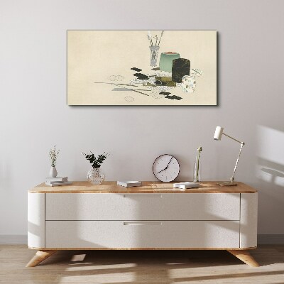 Minimalist composition with ceramics Print on canvas