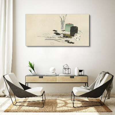 Minimalist composition with ceramics Print on canvas