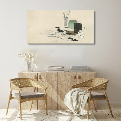 Minimalist composition with ceramics Print on canvas