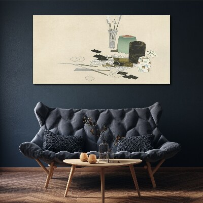 Minimalist composition with ceramics Print on canvas