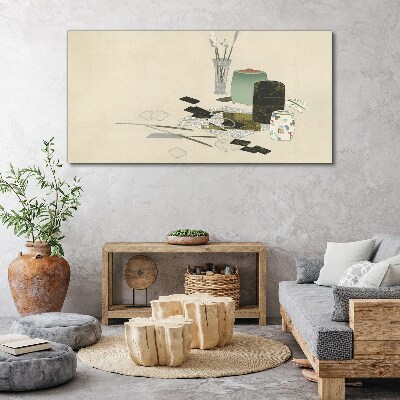 Minimalist composition with ceramics Print on canvas