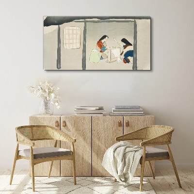 Female abstraction cottages Canvas Wall art