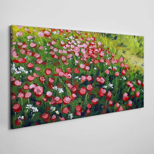 A meadow full of poppies Canvas wall art