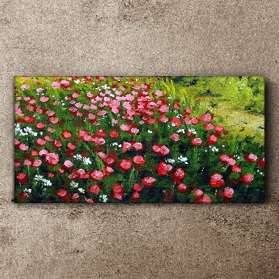 A meadow full of poppies Canvas wall art