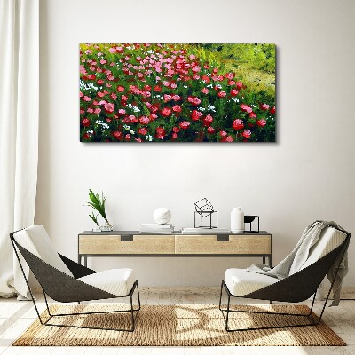 A meadow full of poppies Canvas wall art