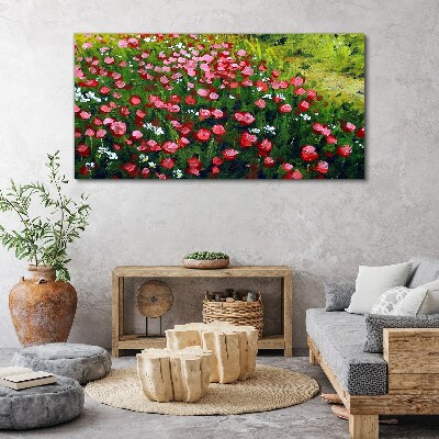 A meadow full of poppies Canvas wall art