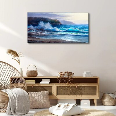 Calm ocean waves Print on canvas