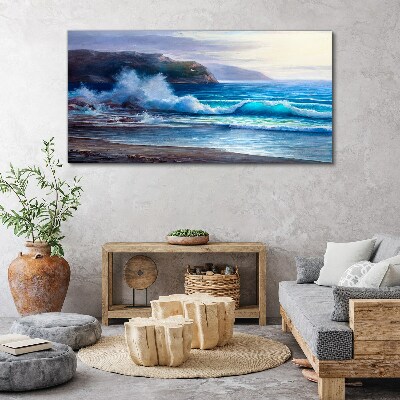 Calm ocean waves Print on canvas