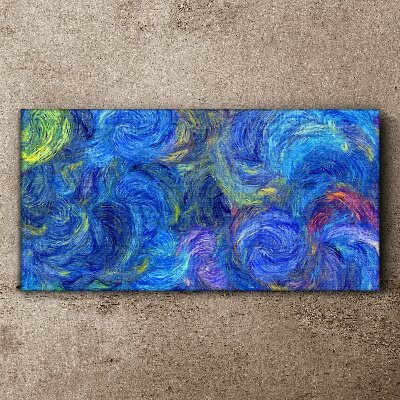 Swirling blue spirals Canvas wall art