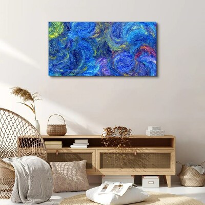 Swirling blue spirals Canvas wall art