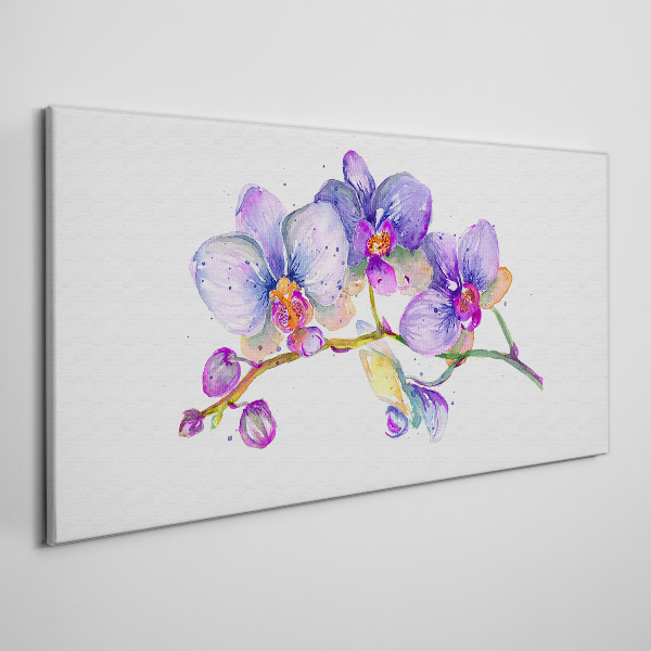 Painting flower branch Canvas print