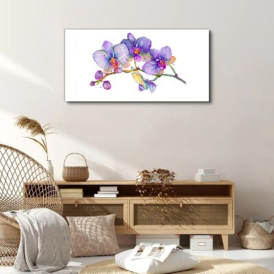 Painting flower branch Canvas print