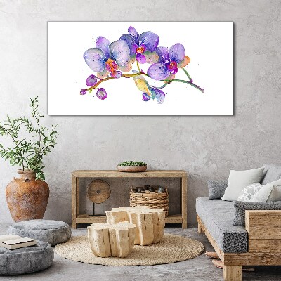 Painting flower branch Canvas print