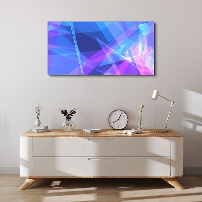 Abstract composition in shades of blue Canvas wall art