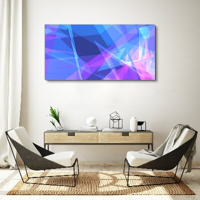 Abstract composition in shades of blue Canvas wall art