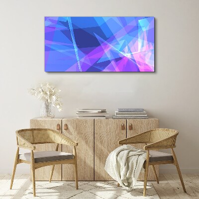 Abstract composition in shades of blue Canvas wall art