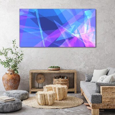Abstract composition in shades of blue Canvas wall art