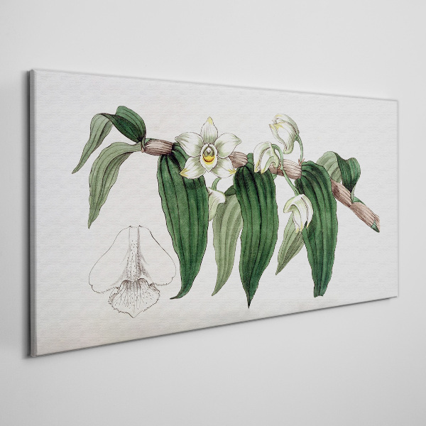 Floral arrangement with leaves Print on canvas