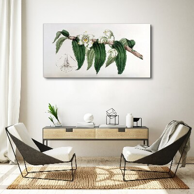 Floral arrangement with leaves Print on canvas