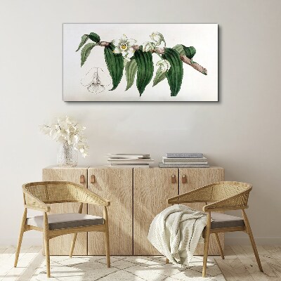 Floral arrangement with leaves Print on canvas