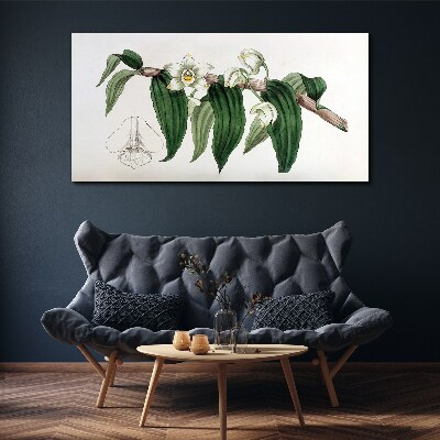 Floral arrangement with leaves Print on canvas