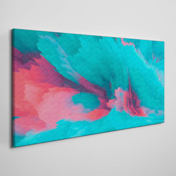 Turquoise abstract waves Canvas wall art
