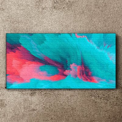 Turquoise abstract waves Canvas wall art