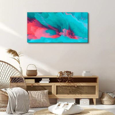 Turquoise abstract waves Canvas wall art