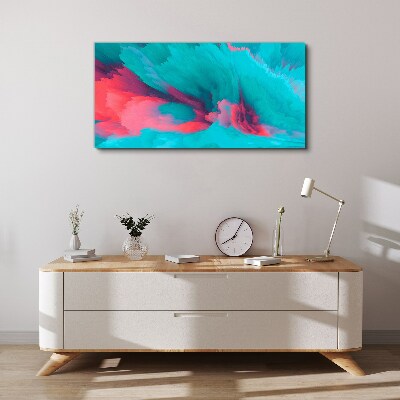 Turquoise abstract waves Canvas wall art