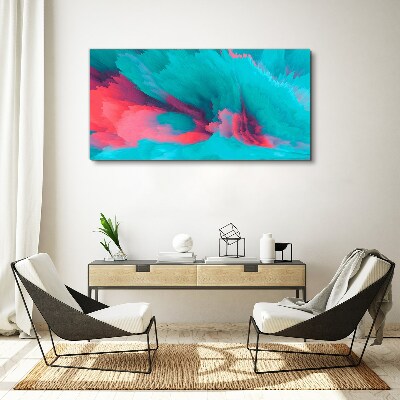 Turquoise abstract waves Canvas wall art