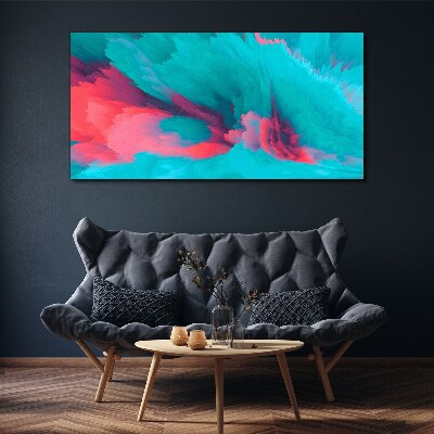 Turquoise abstract waves Canvas wall art