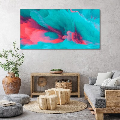 Turquoise abstract waves Canvas wall art