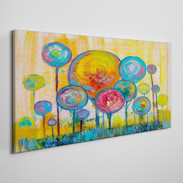 Colorful circles against the sun Print on canvas